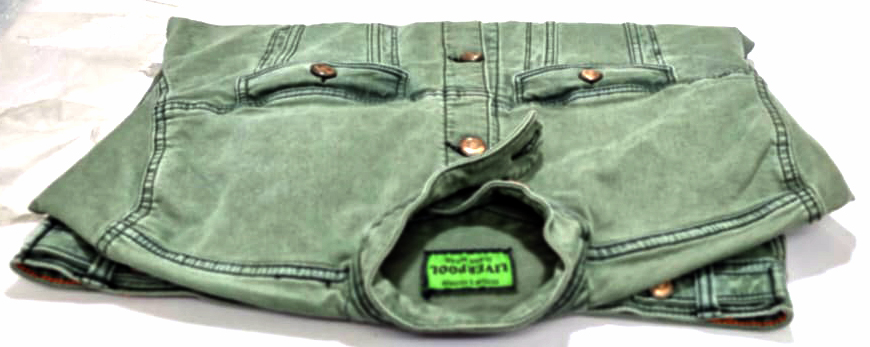 Liverpool Olive Green Casual Denim-Style Shirt – Men's Wear