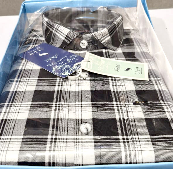 M-J-9 Black and White Bold Checkered Shirt – Men's Wear